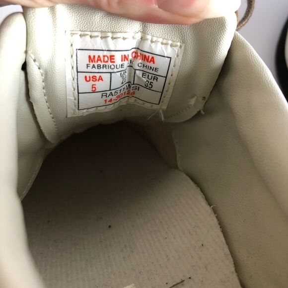 Reebok Vintage Suede Leather Lace Up Golf Sneakers Cleats Shoes Tan White - Picture 10 of 13